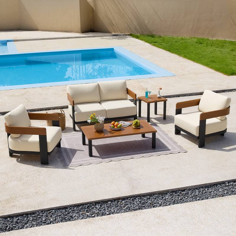 5 - Piece Outdoor Seating Group With Cushions
