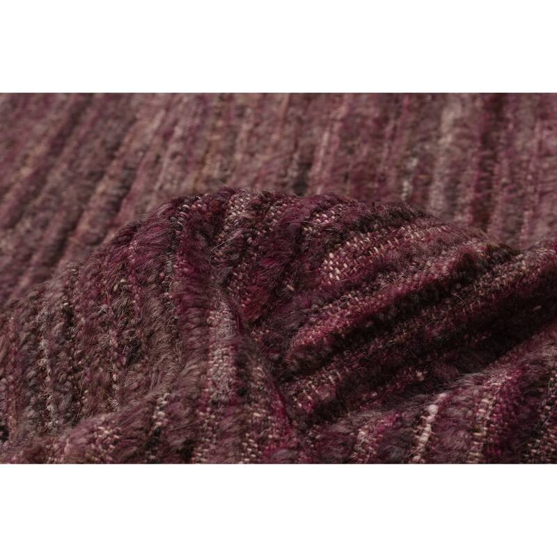 ECARPETGALLERY Hand-knotted Finest Peshawar Ziegler Magenta Wool Rug - 9'3 x 12'6