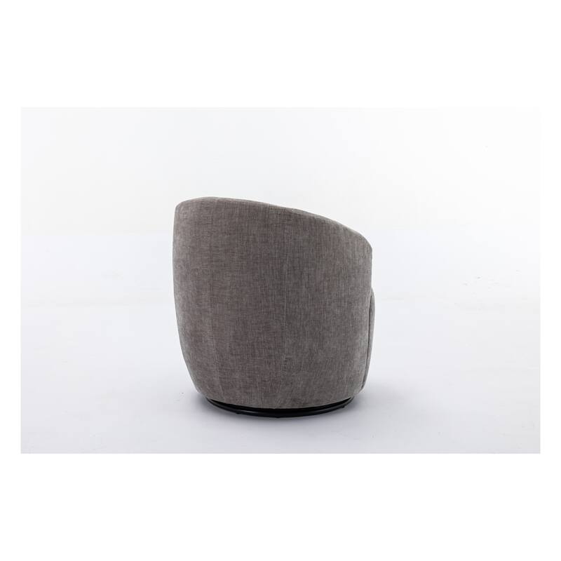 Chenille Fabric Swivel Accent Armchair Barrel Chair