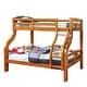 preview thumbnail 4 of 8, Biff Transitional Twin over Full Solid Wood Bunk Bed with Ladder by Furniture of America