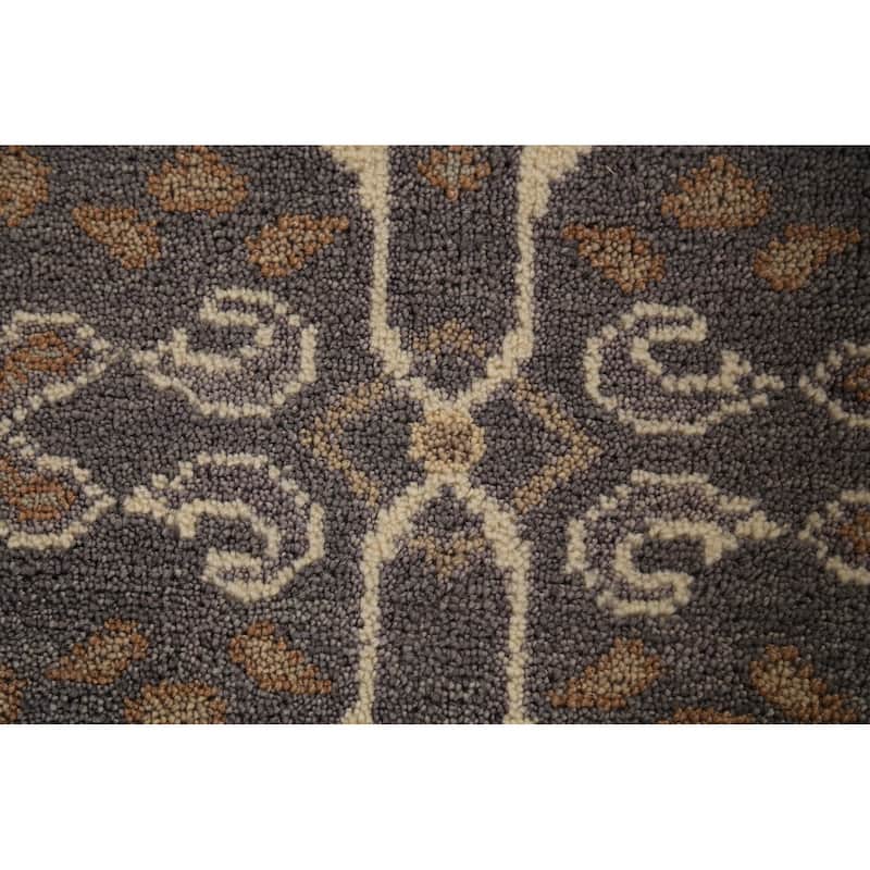 Oushak Indian Runner Rug Hand-Knotted Wool Carpet - 2'7" x 9'9"