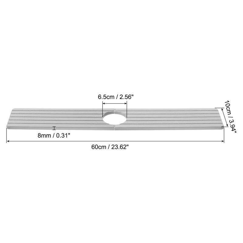 Water Sink Splash Guard Mat Diatom Mud Absorbent Pad for Kitchen - Light Grey - 23.6"