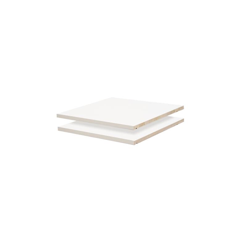 Palace Imports 100% Solid Wood Shelves for Metro, Cosmo Wardrobe Armoires, Set of 2 - White