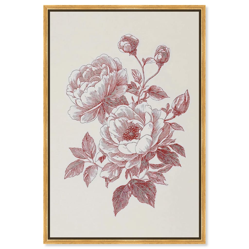 Breezy Red Pencil Blooms Canvas by Art Remedy