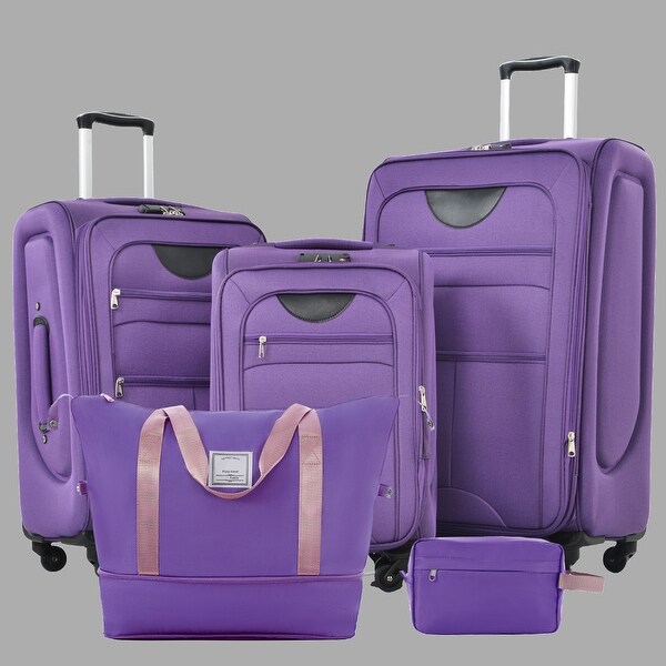 3-Piece Softside Luggage Set with Duffel Bag, TSA Lock, Spinner