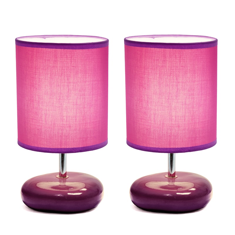 Creekwood Home 10.24" Traditional Mini Round Rock Table Lamp - 10.24