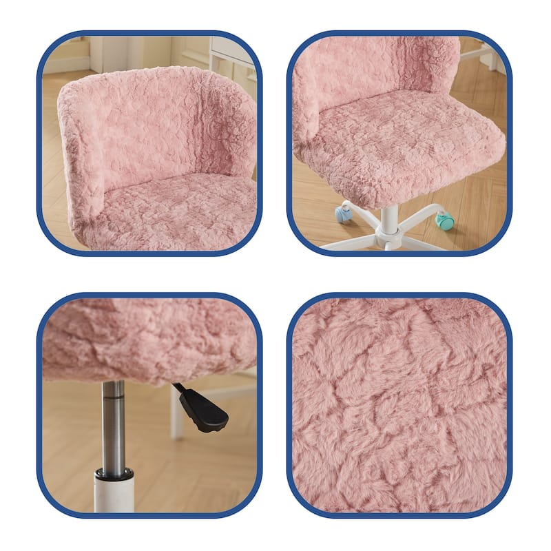 Adjustable Desk Chair Swivel Office Chair with Metal Base