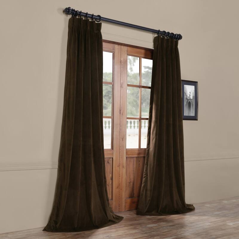 Exclusive Fabrics Signature Pleated Blackout Velvet Curtain (1 Panel)
