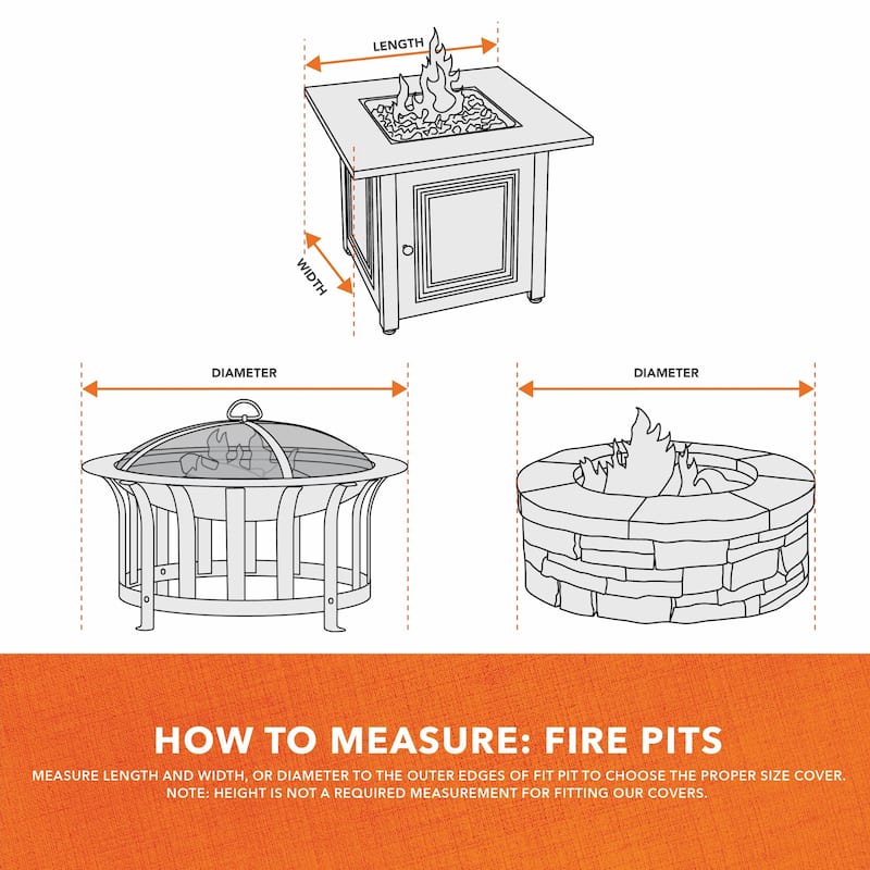 Modern Leisure Basics Outdoor Round Patio Firepit Cover, 35" Dia x 4"H