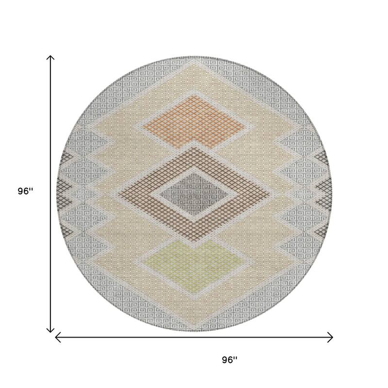HomeRoots Geometric Transitional Rectangle Outdoor Rug