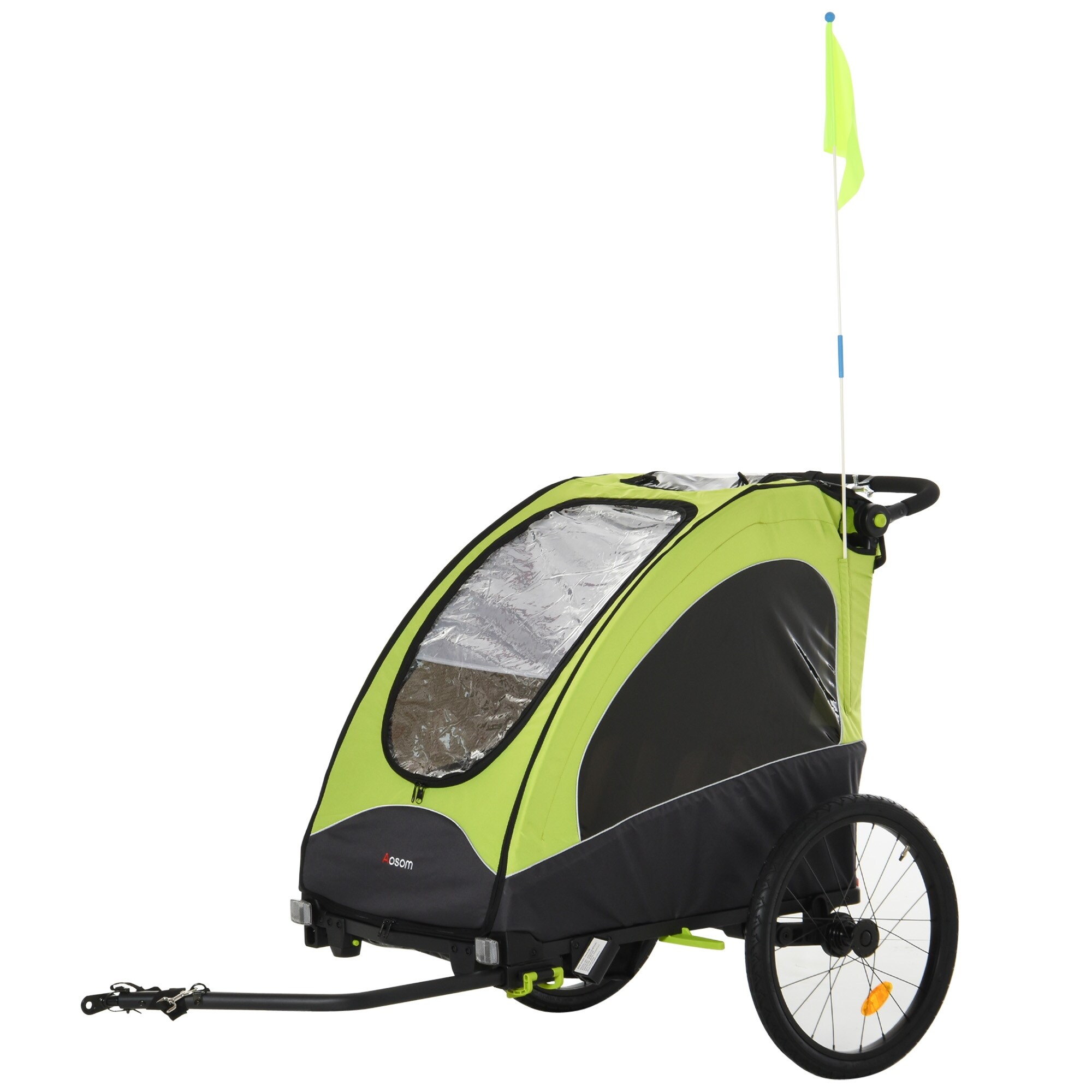 Aosom 3 in 1 Folding Child Bike Trailer Jogging Baby Stroller