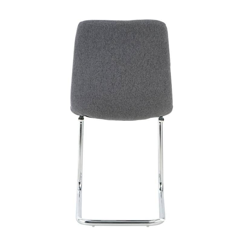 Modern/Simple Dining Chairs with Sliver Metal Base Set of 4