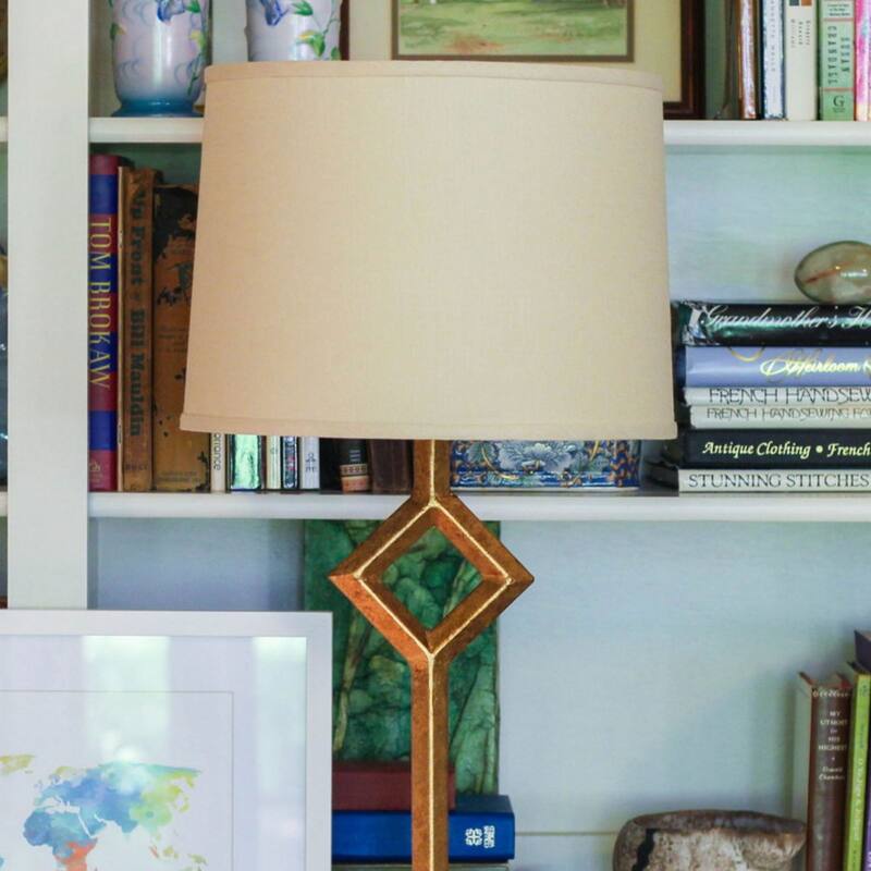 Drum Hardback Lampshade with Washer Fitter, Beige