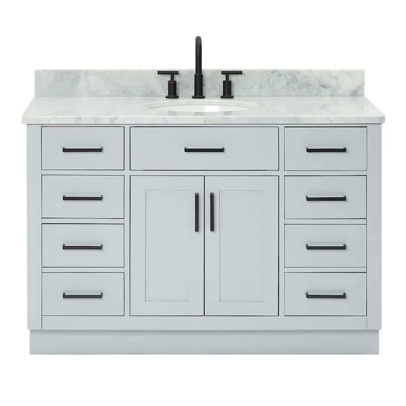 Ariel T049SCW2OVO Hepburn 49" Free Standing Single Basin Vanity Set - Grey