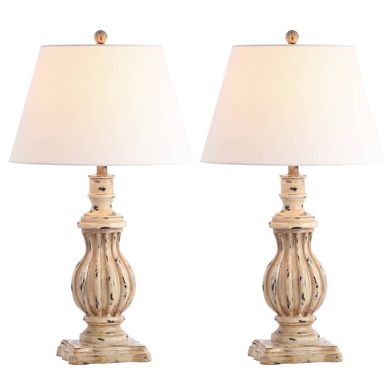 SAFAVIEH Lighting 31-inch Tanner Brown LED Table Lamp (Set of 2) - 17"W x 17"D x 31"H