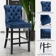 preview thumbnail 12 of 56, Contemporary Tufted Velvet Upholstered Counter Bar Stools Set of 2
