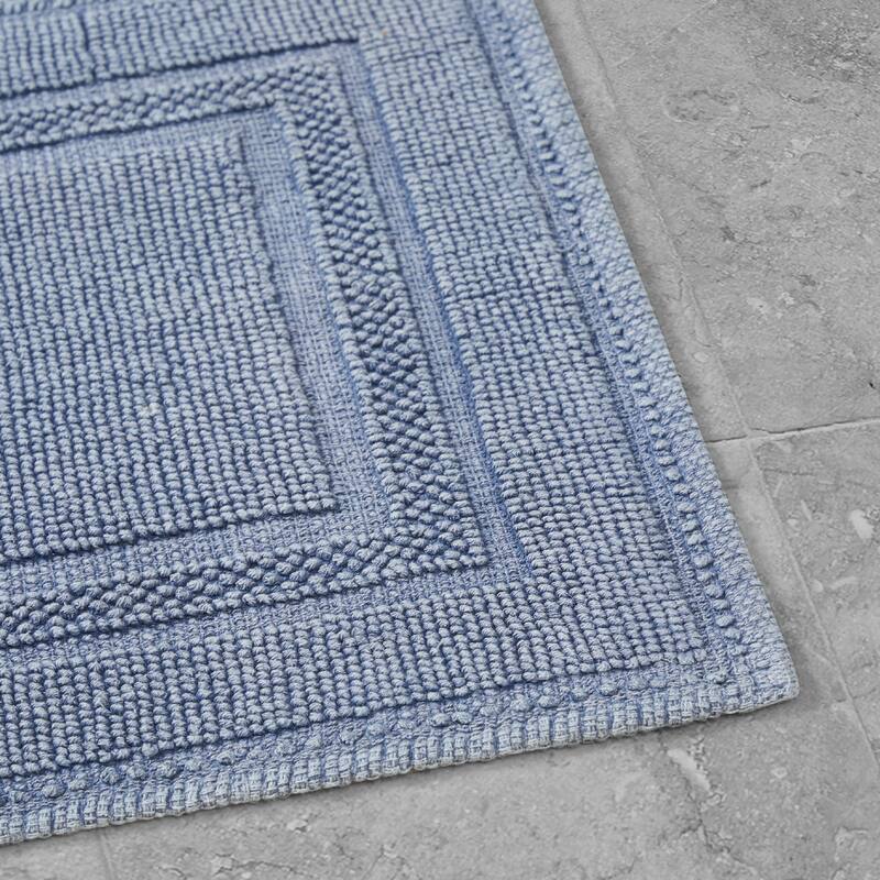 Jean Pierre Cotton Stonewash Racetrack 21 x 34 in. Bath Rug
