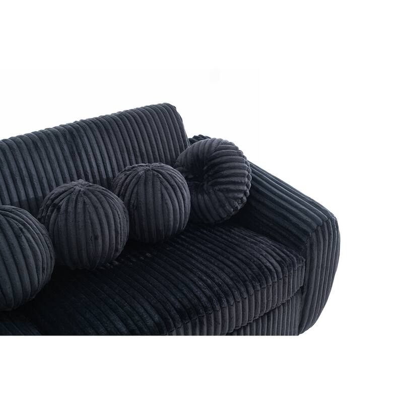 84in Corduroy Sectional Love Seat Couch