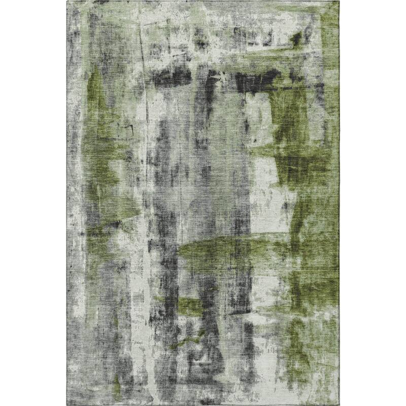 HomeRoots Abstract Transitional Rectangle Area Rug - 9' X 12'