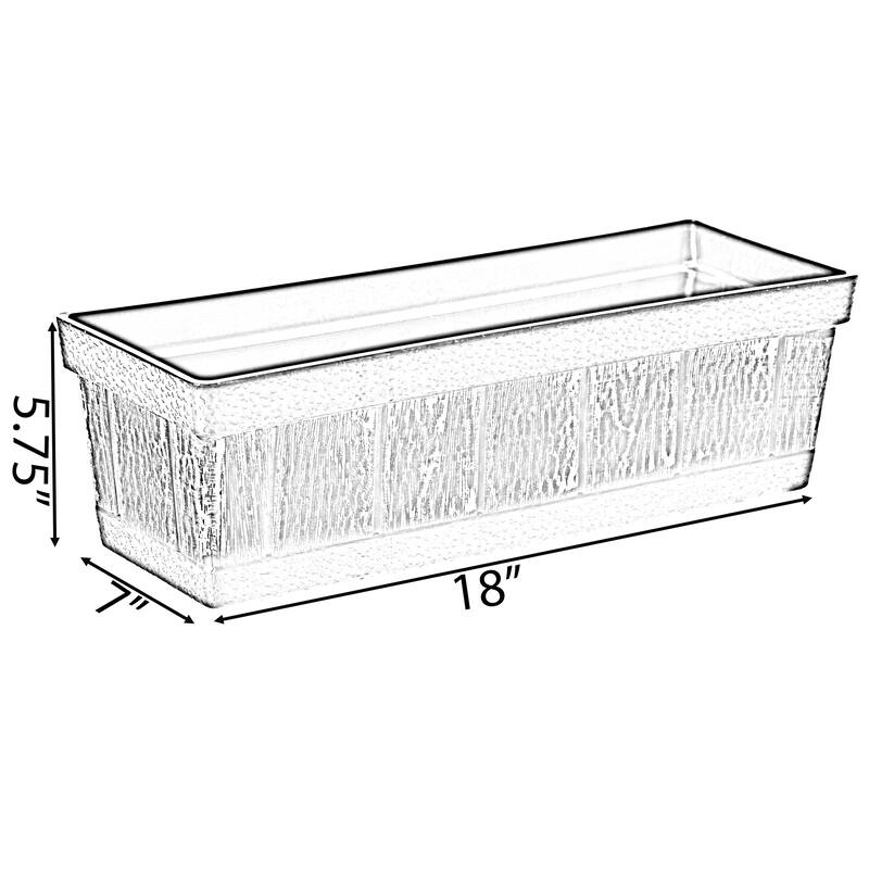 Outdoor Rectangle Planter Box, Vegetables or Flower Planting Pot