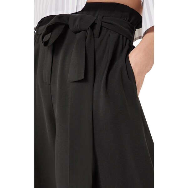 paperbag wide leg pants