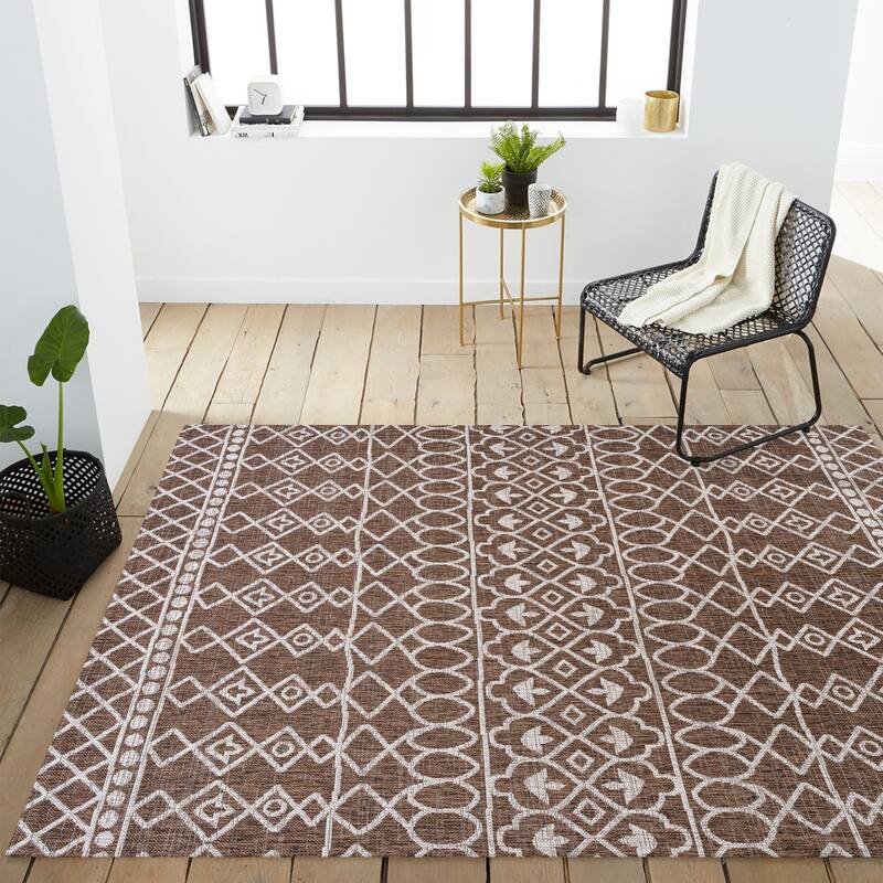 JONATHAN Y Nokat Tribal Bohemian Indoor/Outdoor Area Rug