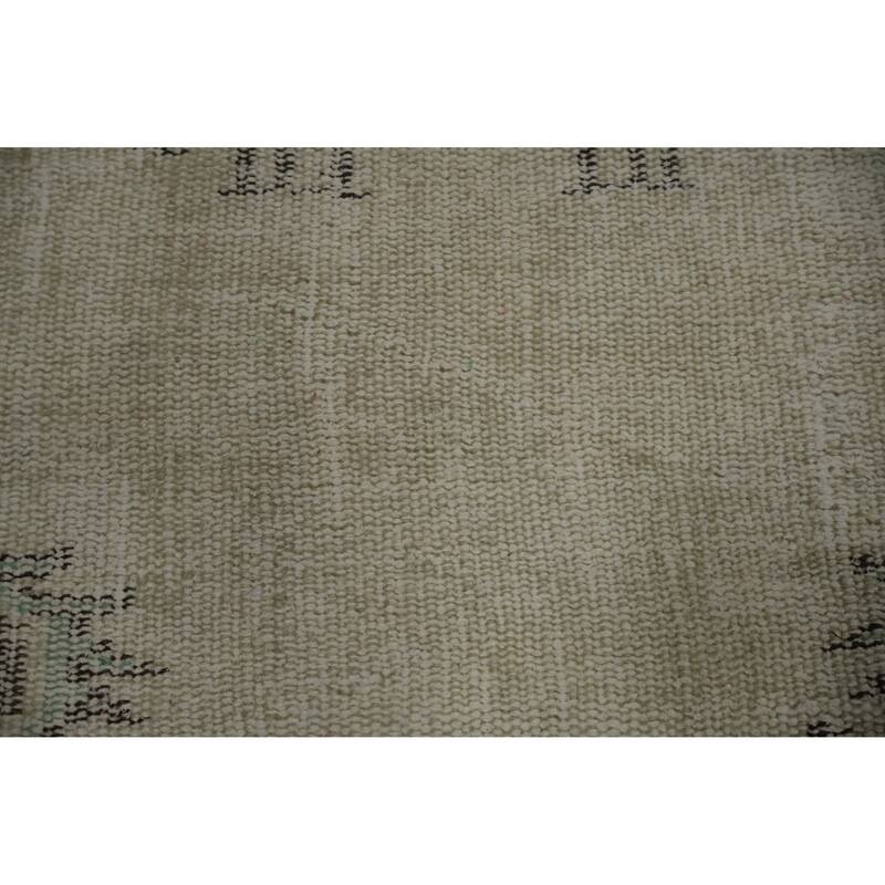 Hand Knotted Oriental 100% Wool Carpet Transitional Floral Beige & Ivories Anatolian Area Rug - 8' 10'' X 5' 6''