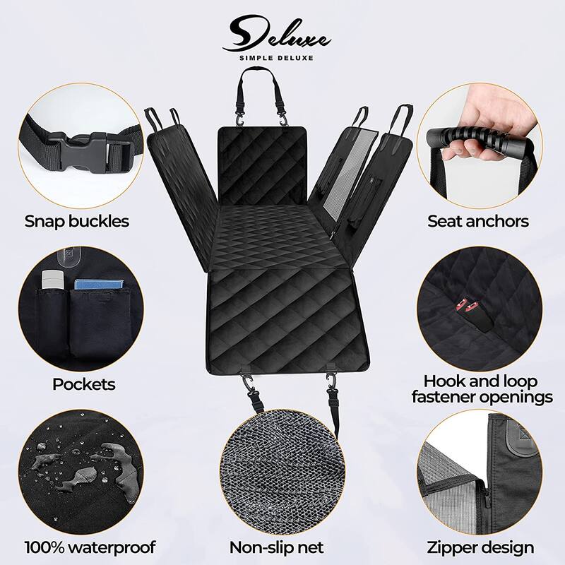 100% Waterproof Pet Seat Protector with Mesh Window