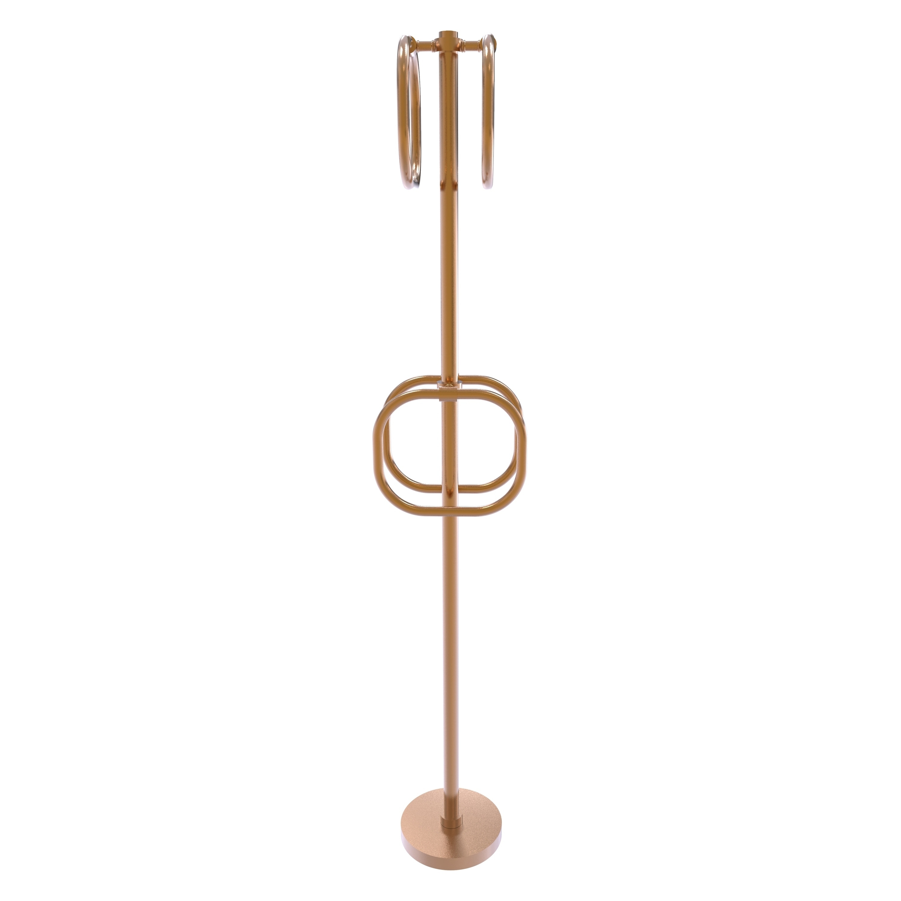 Allied Brass Towel Stand with 4 Integrated Towel Rings