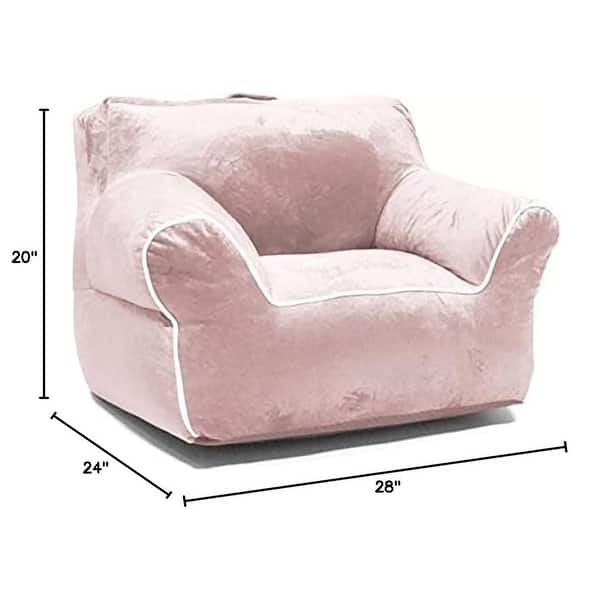 slide 2 of 3, Heritage Kids Micomink Bean Bag Chair Pink
