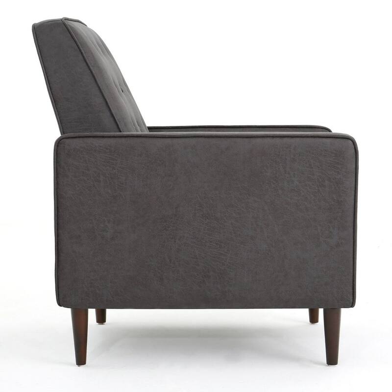 Mid-Century Modern Fabric Recliner Chair with Birch Legs by Christopher Knight Home