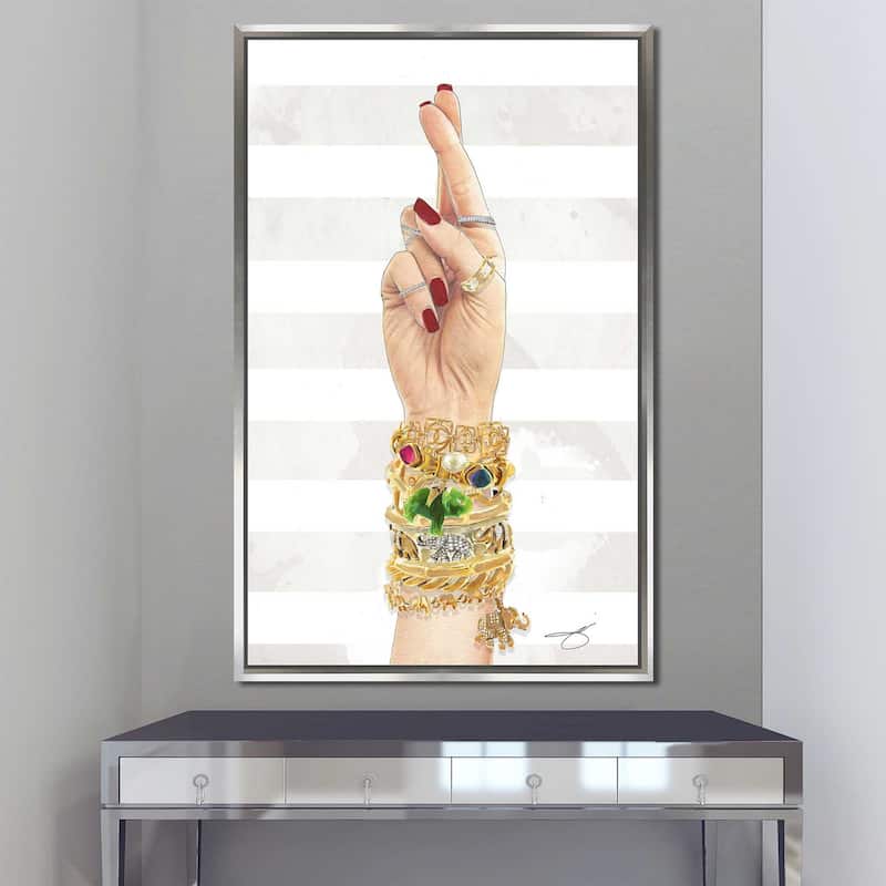 "Fingers Crossed" by Jodi Print on Floating Canvas