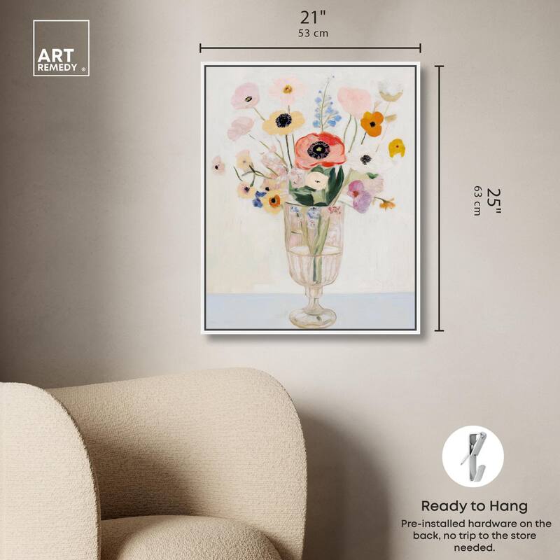Gentle Bouquet Canvas by Art Remedy