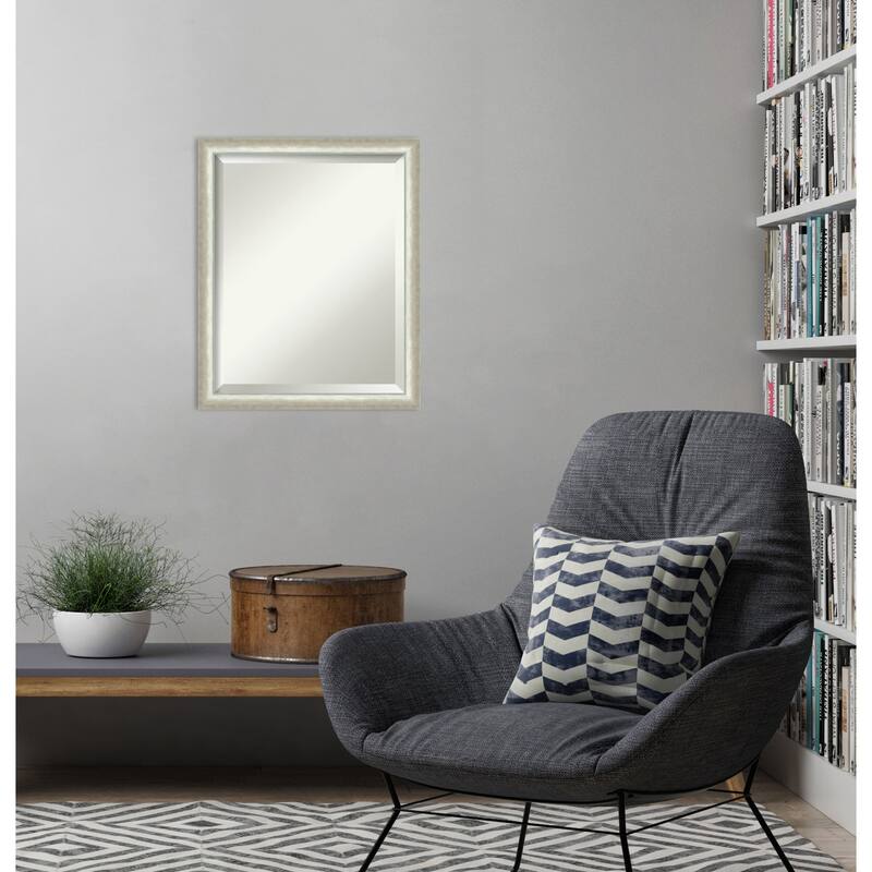 Two Tone Beveled Wood Framed Wall Mirror