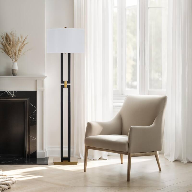 Everren Theo 64.5" Height Floor Lamps, Matte Black - Matte Black