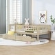 preview thumbnail 1 of 7, Natural Pine Wood Twin Daybed with Two Drawers Natural - Twin