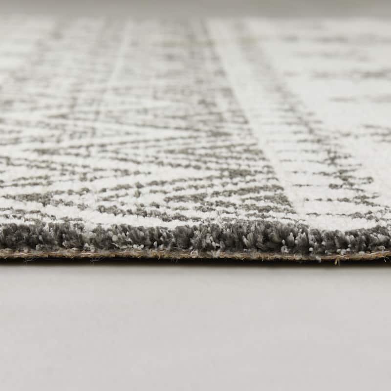 Ardennes Chevron Border Area Rug