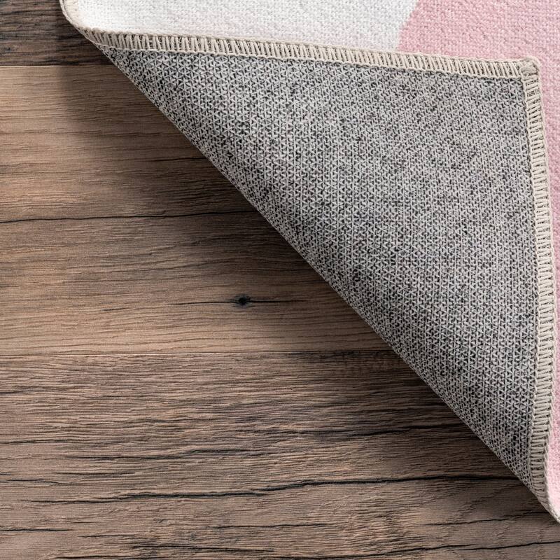 Nuloom Lilia SpinClean Machine Washable Kids Cloud Area Rug