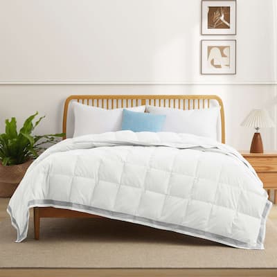 Luxurious Lightweight Cooling Down Bed Blanket, Summer Breathable Comforter for Hot Sleeper