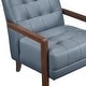 preview thumbnail 55 of 71, Leland Leather Match Accent Chair