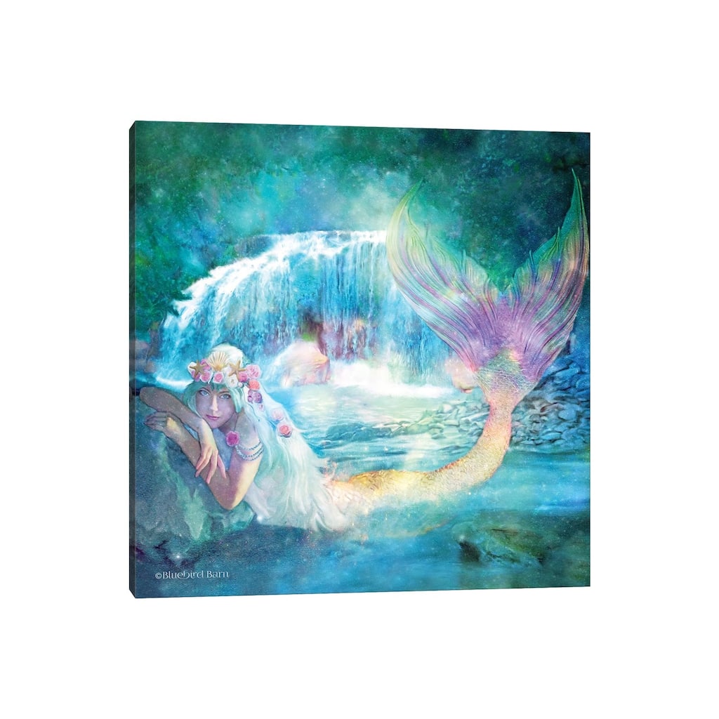 iCanvas "Woodland Cove Mermaid" by Bluebird Barn Canvas Print