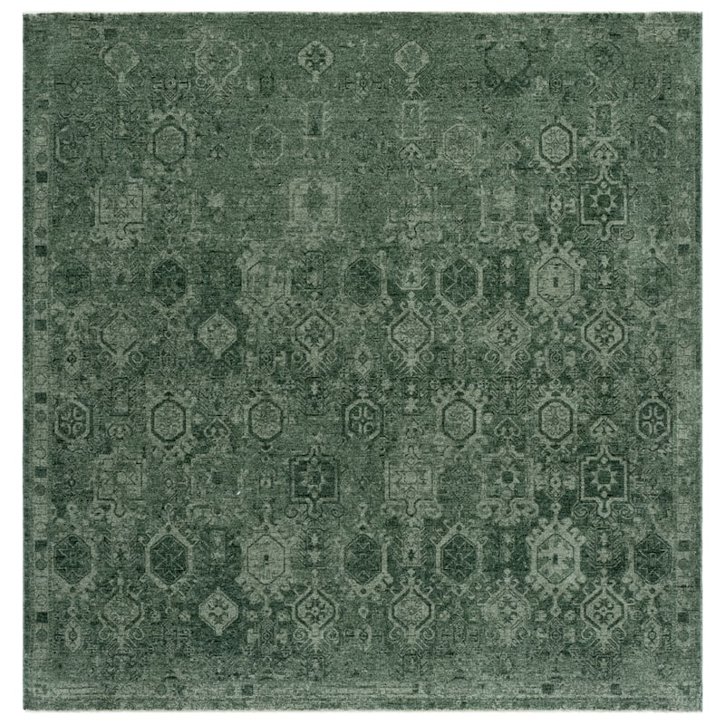 SAFAVIEH Vintage Overdye Lale Rug - 6'7" Square - Green