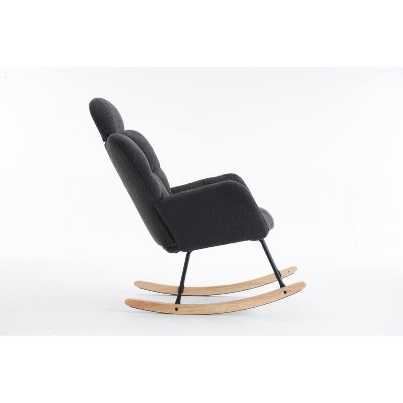 Teddy Fabric Upholstered Rocking Chair