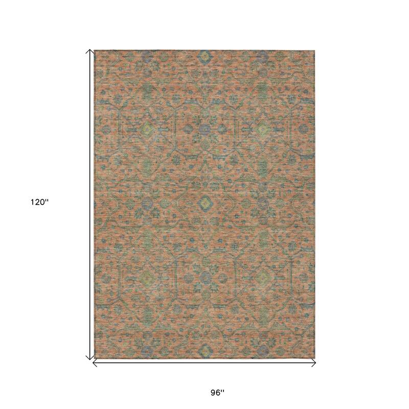 HomeRoots Floral Transitional Rectangle Outdoor Rug