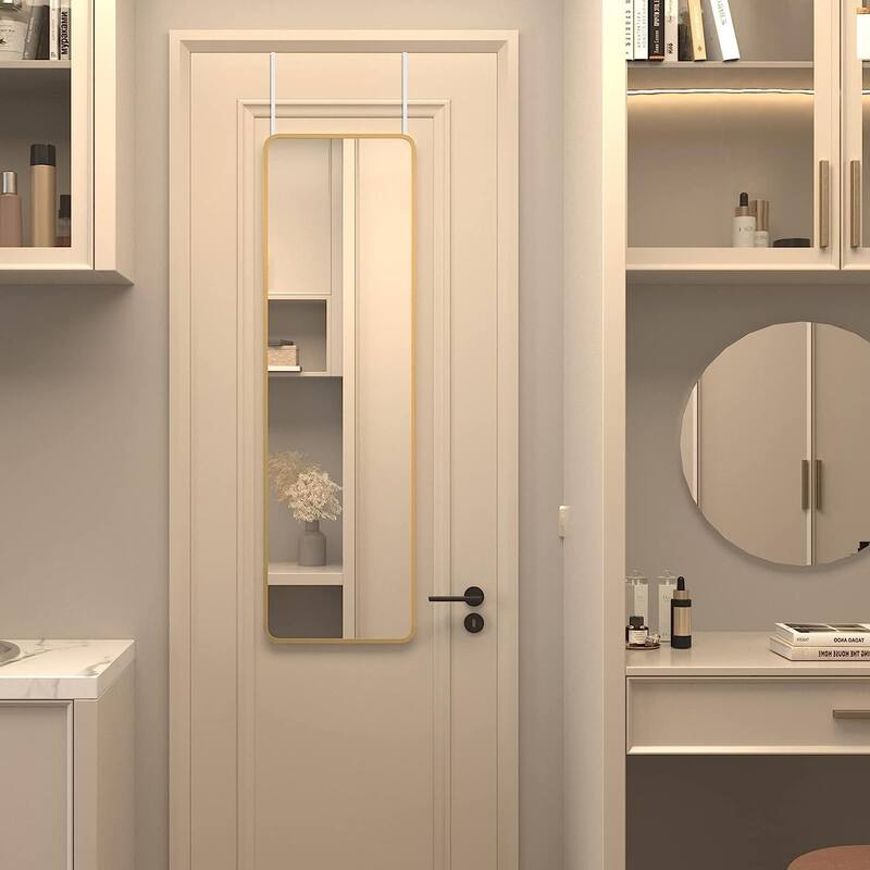 47x14 Inches Classic Style Diameter Rectangular Mirror - Gold