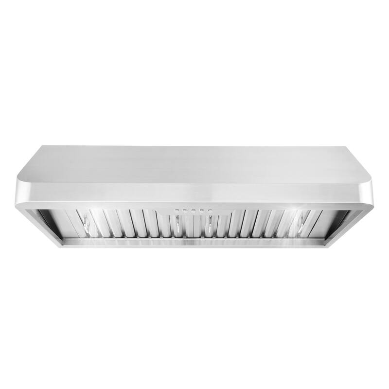 Cosmo 36 in. Ducted Under Cabinet Range Hood in Stainless Steel with Push Button Controls, LED Lighting and Permanent Filters - Stainless Steel