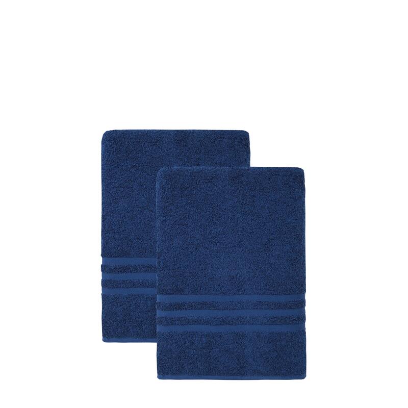 Ozan Premium Home 100% Turkish Cotton Sienna Luxury Collection Bath Towels (Set of 2) - Twilight Blue