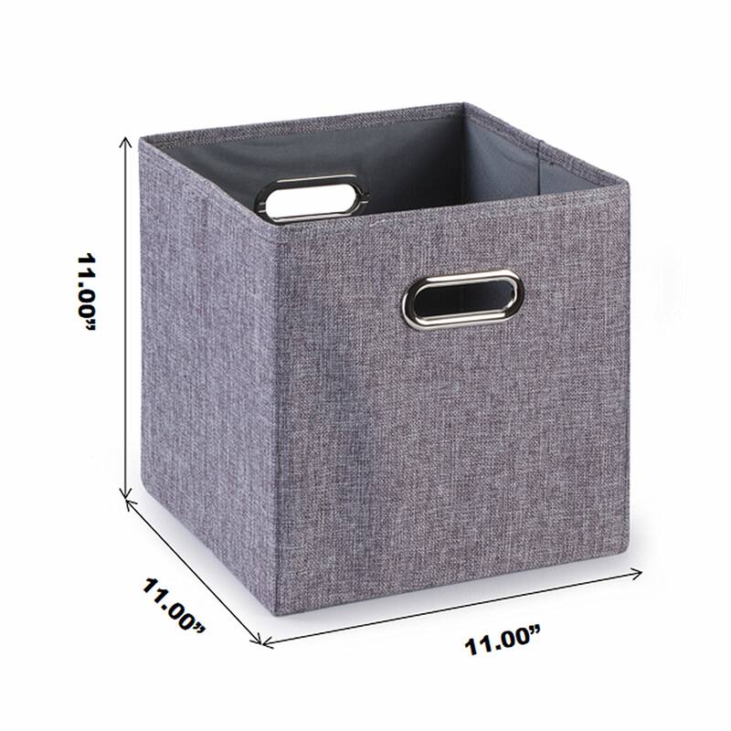 Enova Home Fabric Storage Bins With Handles (Set of 4) - N/A
