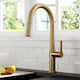 Kraus 2-Function 1-Handle 1-Hole Pulldown Sprayer Brass Kitchen Faucet - KPF-2820 - 16 5/8" Height (Oletto collection) - BB - Brushed Brass