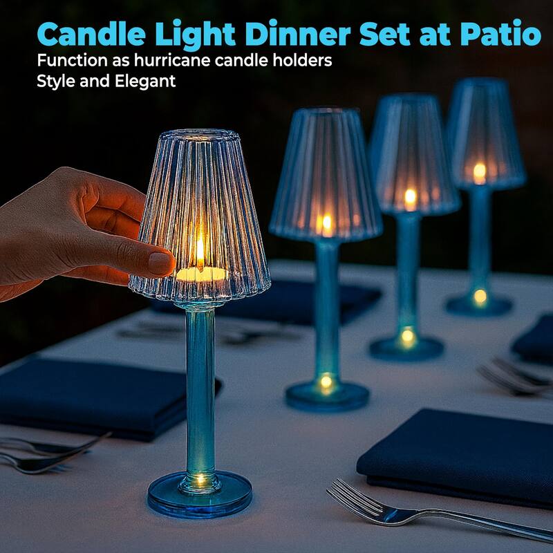 Aria Home Ceramic Taper Candle Holder Set of Two Table Centerpiece
